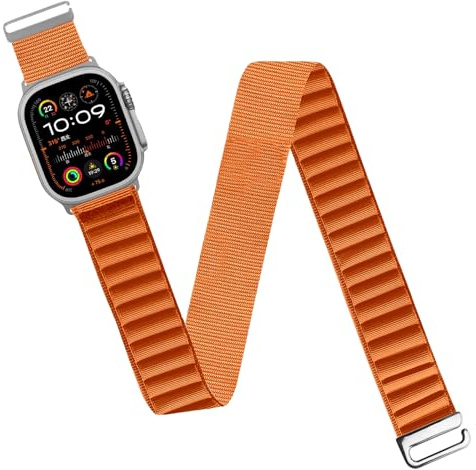 Zspoly Alpine Loop Sport Ankle Strap Compatible with Apple Watch Band 45mm 44mm 46mm 49mm 42mm 40mm 41mm 38mm, Nylon Sport Strap with C Hook for iWatch Ultra Series 11 10 9