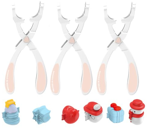 Nudorpn Molde para Bolas De Nieve con Pinza - Juguetes De Invierno Y Desmontables - Molde para Bolas De Nieve Infantil | para Niños Y Niñas, Navidad, Día del Niño, Cumpleaños Y Año Nuevo