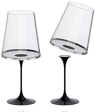 Trebonn SplitGlass Bicchieri Modulari Magnetici (Set 2 calici Red Wine) – Da Bicchiere a Calice in 1 Click – Salvaspazio, Lavabili in Lavastoviglie