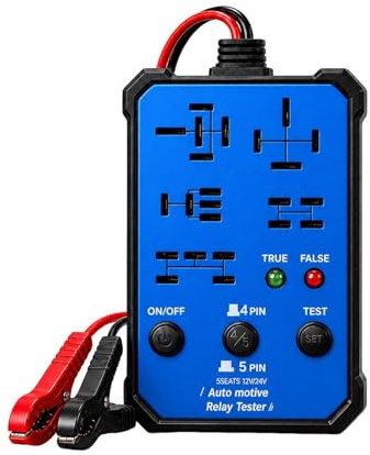 Duroecsain Tester relè per auto, 12 V, 24 V, dispositivo di prova universale ad alta precisione, strumento diagnostico per auto, per diagnosi di errori di auto, camion, SUV, rimorchi e veicoli