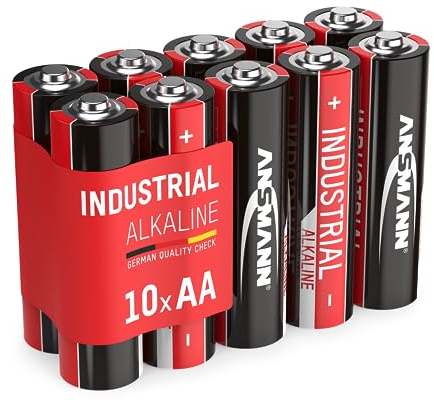 ANSMANN AA Alkaline Batteries [Pack of 10] Long Lasting High Capacity AA Battery for Household Appliances and Industrial or Laboratory Equipment
