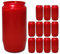 hibuy Lot de 12 bougies funéraires n° 7/14 x 6 cm - Rouge - Lumière à huile de composition pour lanterne funéraire