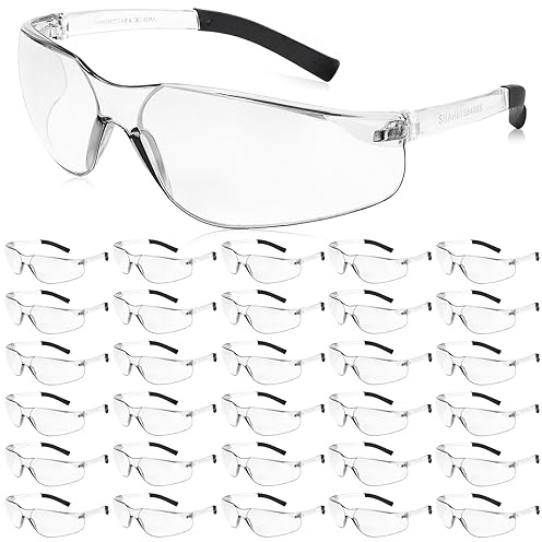 Salfboy Clear Safety Glasses for Men and Women Eye Protection Bulk Protective Eyewear ANSI Z87.1 Scratch-Resistant Lens