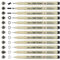 FIHODONE 12 Stück Fineliner Schwarz,Fineliner Set Stabilo,Zeichenstifte Professionell Set,Handlettering Stifte Wasserfester Stift Schwarz für Kunst Skizzieren,Illustration, Comic