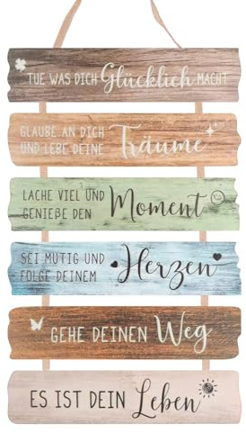 Chstarina Cartello Decorativo Legno Personalizzato, Cartello Decorativo per la Casa da Appendere Alla Parete,Segni Decorativi, Decorazione Motivazionale, Cartelli Decorativi Casa per Familiari e Amici