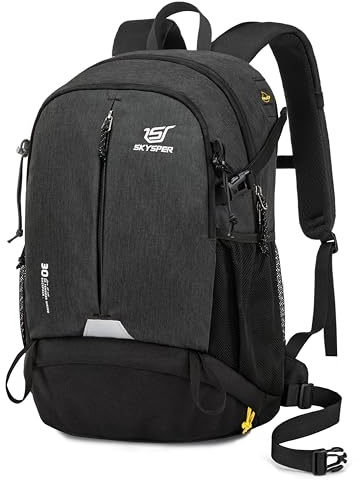 SKYSPER 30L Sac à Dos de Randonnée avec Compartiment pour Chaussures Sac de Sport pour Excursions Trekking Voyage