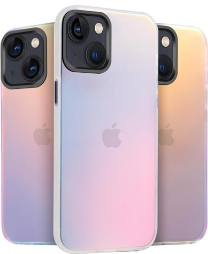 Yojiong Hülle für iPhone 13 Mini (5.4), Glitzer Matte Handyhülle [Farbwechsel-Effekt], stilvolle und Einzigartig, Stoßfest Kratzfeste Schutzhülle, Bunt