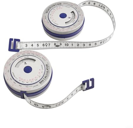 Jotekonoby Lot de 2 rubans à mesurer rétractables pour le corps, 200 cm, outil de mesure de l'IMC pour le rapport taille, hanches et suivi des progrès de l'alimentation, mesure de fitness