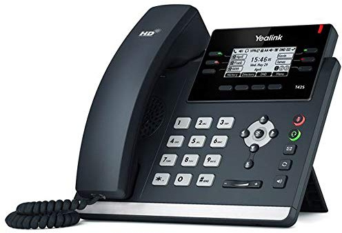 Yealink SIP-T42S IP Phone, 12 Lines. 2.7-Inch Graphical Display. Dual-Port Gigabit Ethernet, 802.3af PoE, Power Adapter Not Included