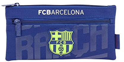 Safta Portatodo Dos Cremalleras Fc Barcelona Portatodo Dos Cremalleras Fc Barcelona, Unisex adulto, Azul, 22 cm