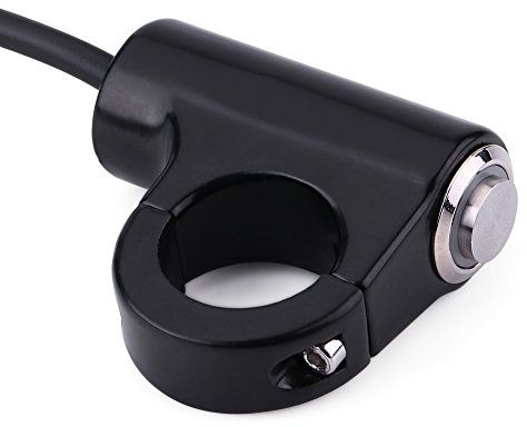 7/8 22mm Universal Lenker Schalter Wetterfest Motorrad ATV Lenkerhalterung Schalter Bremse Nebelscheinwerfer EIN/AUS Kippschalter(B Style Self-Locking Button With Light)