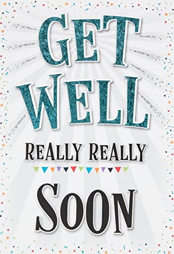 Piccadilly Greetings A11849 Grußkarte Get Well Soon, 17,8 x 12,7 cm