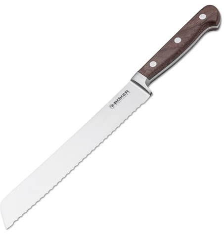 Böker Manufaktur Solingen Manufaktur Heritage Brotmesser Walnussholz/Edelstahl Braun-Silber, Klingenlänge: 20,50cm, 130904