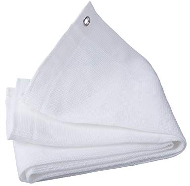 Weiß Schattiernetz,Anti-Aging Schattennetz,Sonnenschutznetz,Atmungsaktives,UV-Beständiges 80%,mit Ösen und Lanyard,Zur Vorhangdekoration,für Sukkulenten Balkon ?Innenho (2x3m/6.6x9.8ft)