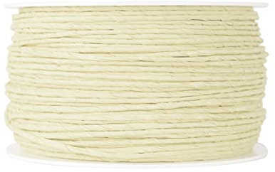 Papier Draht in div Längen und Farben Draht zum basteln Paper Papierdraht zum basteln Basteldraht Schnur Reißfest Bindedraht Basteldraht ummantelt Paper Cord Juteschnur Floristik (Spule, Champagner)
