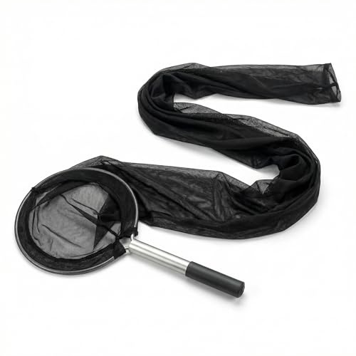 Pondlife Umsetzschlauch für Koi, Schlauchkescher zum fischschonenden Umsetzen, Ø 30 cm, 100 cm Schlauch, wasserdurchlässiges, sehr weiches Feinmasch-Gewebe, stabiler Rahmen mit griffigem Griff
