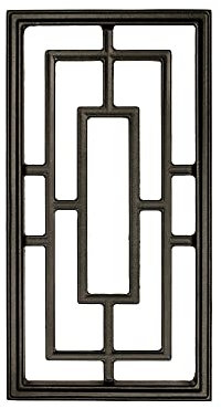 Nuvo Iron Inserto decorativo per recinzioni, cancelli, casa, giardino, rettangolare, 22,9 x 43 cm, nero
