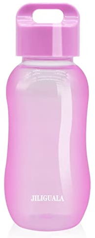 JILIGUALA Tazza da viaggio in plastica da caffè, bottiglia d'acqua sportiva per latte, caffè, tè, succo di frutta, misura 350 ml, viola, confezione da 1