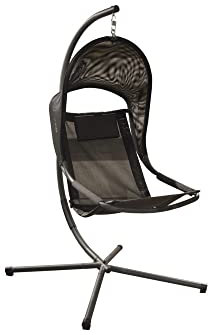 Fauteuil suspendu Enya en Acier avec assise en TPEP - grey/noir