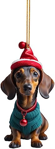 Weihnachtsdeko Weihnachten Hängede Deko Dackel-Weihnachts-Anhänger Weihnachtsbaum Deko Amerikanisch Innen Christbaumanhänger