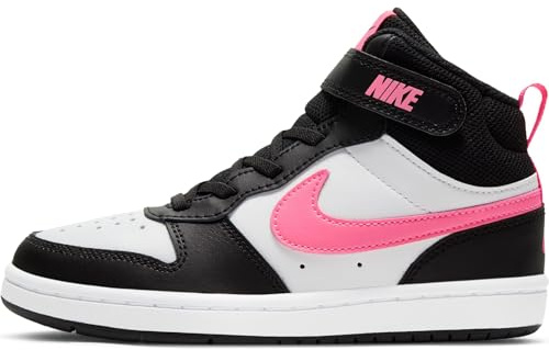 Nike CD7783-005 Court Borough Mid 2 (PS) Uomo, Black/Sunset Pulse-White EU 33