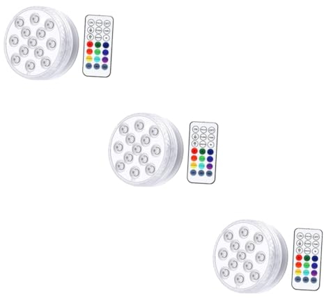 Hemobllo 3sätze Wasserdichte Unterwasserlampe Mit Farben Magnethalterung Und Fernbedienung Für Pool Und Einfache Anwendung Installation