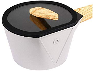Pentola per zuppiera Pentola per Latte Pentola Antiaderente Pentola per zuppiera Multifunzione Domestica Pentola per integratori Alimentari per Bambini con Coperchio in Vetro temperato e Manici