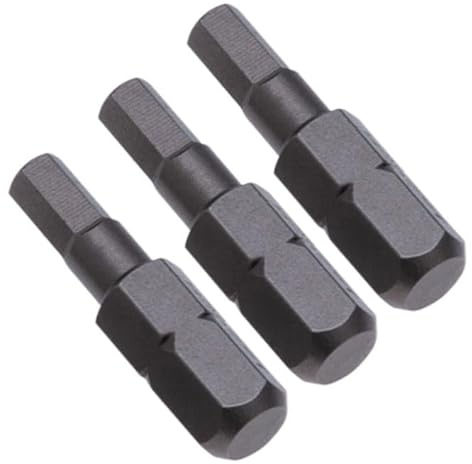 5mm Hex Bit, H5 Allen Key Drill Bit, 5mm x 25mm Hexagon Screwdriver, 1/4 Hex Shank Insert for Screwdrivers, Cordless Drills, and Impact Drivers (3 pcs)