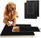 Duscdesp Griffoir pour chien avec boîte à goûter, planche à gratter pour ongles avec 2 feuilles de papier de verre de rechange, bloc à gratter alternatif pour le soin des ongles des animaux de
