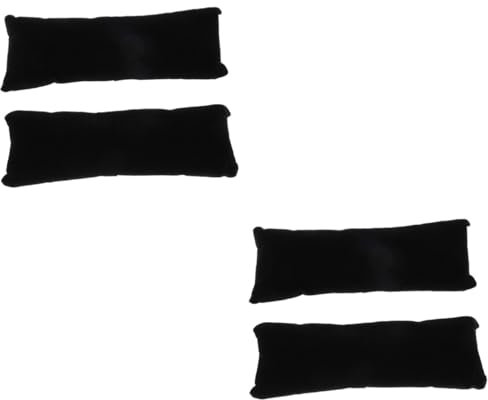 ULDIGI 4 Stück Kissen beobachten Armband Kissen Halskettenhalter Schmuck watch storage uhr halter Armbänder aufbewahrungstasche Kettenanzeigekissen Armreif Schutzpolster Flanell Black