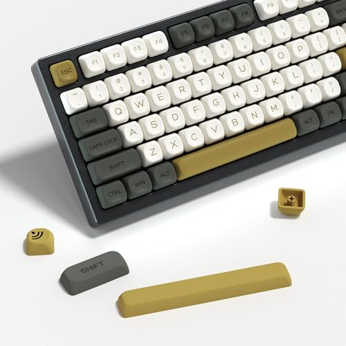 YMKPVR KBDiy Glimmer Retro Keycaps 60 Percent,KOA Profile Dye-Sublimation PBT Custom Keyboard Keycap,142 Key Cap Set for Cherry Gateron MX Switches Mechanical Keyboards
