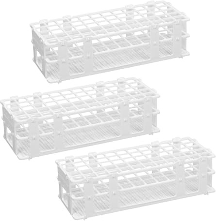 Röhrchenständer,Reagenzglas Rack,3 Stück Kunststoff Labor-Reagenzglasgestell für Röhrchen,abnehmbare Zentrifugenröhrchenständer für Labor,Gewerbe,Wissenschaft,Industrie (16 mm 60 Löcher)