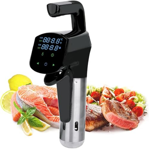 LIULIQ Olla Sous Vide De 800 W, Máquina De Cocción Sous Vide con Pantalla Táctil LED, Control De Visualización De Temperatura Y Tiempo, Comidas Tiernas Y Jugosas