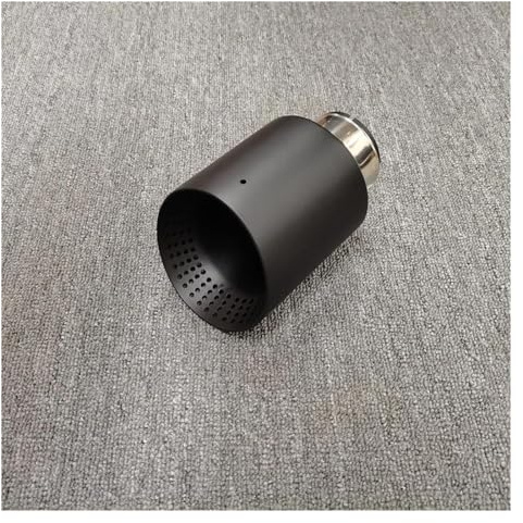 FUNFOB Auspuffblenden 1 Stück Mattschwarzes Edelstahl-Schalldämpfer-Endrohr Universal-Auspuffrohr Für VW Für GTI MK7 Für Golf 7 Auspuffblende(60MM IN 114MM Out)