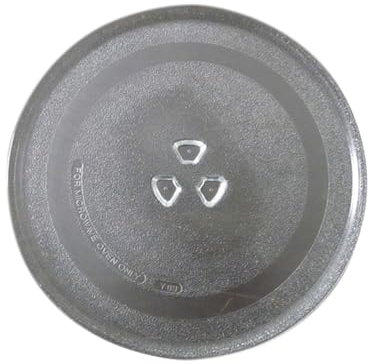 Mikrowellenteller, 245 mm/255 mm, passend für Mikrowellen-Drehteller, Glas-Tablett, kratzfeste Platte, Glasplatte, Drehteller