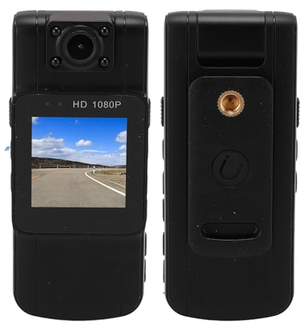 LICAEVEY Mini Body Camera 1080P HD Bodycam con Scheda di Memoria, Videoregistratore Indossabile Visione Notturna IP65 Videocamera Portatile Impermeabile per Ciclismo All'aperto Sicurezza