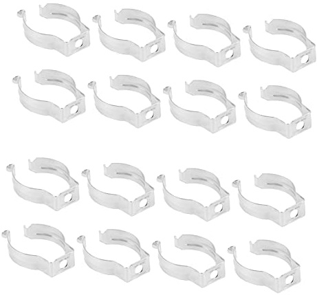 100 Clips Acero para Tubos LED T8, Montaje Fácil