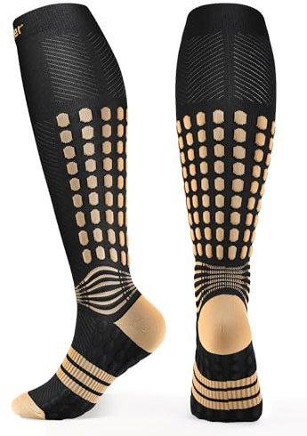 NEENCA Copper Compression Socks, Medical Graduated Socks with Patented Design for Pain Relief, Women & Men Circulation, Swelling, Travel, Pregnancy, Flight, Nurses, Running, Athletic—1 Pair, 20-30mmHg