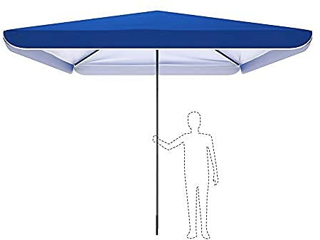 QYYZTQY Ombrellone Commerciale Antipioggia Ombrellone da Patio Due in Uno Ombrellone da Giardino Esterno Ombrellone da Spiaggia Quadrato Grande Adatto per Negozi di Piscine 3x3 M, Blu