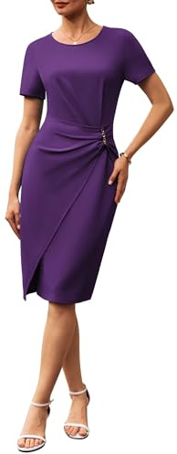 GRACE KARIN Vestido bodycon para mujer, cuello redondo, formal