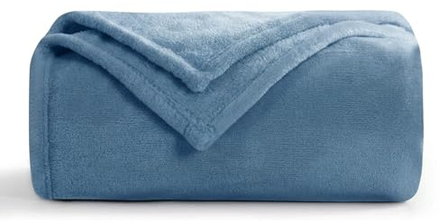 Aisbo Kuscheldecke Flauschig Decke Blau - Fleecedecke 150x200 cm Sofadecke Couchdecke, Weich Kuschelige Wohndecke Babyblau für Wohnzimmer Sofa Couch Blanket Warme Decke XL