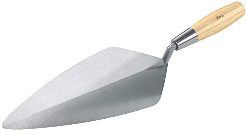 Bon 72-582 Brick Trowel Keystone Forged 13-inch Narrow London Wood Handle