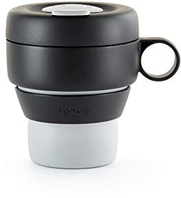 Lékué Tazza Per Tè e Caffè In Polipropilene, Grigio, 1 Unità, Confezione da 1, 350 ml