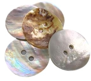 BOTIBOTON - Natürliche Muschelknöpfe aus Perlmutt - AKOYA - Verschiedene Größen - Hergestellt und versandt aus Spanien - 20 mm