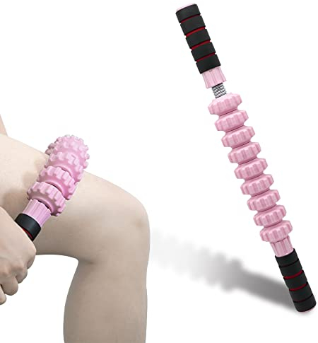 Biegbarer Massageroller, Anti-Cellulite Faszienrolle mit Griff, Multifunktions Muskel Massagerolle, Faszienstab, Lymphdrainage, Schmerzlinderung, Geeignet für Beine, Rücken, Schultern und Nacken
