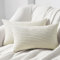 Topfinel Kissenbezug 30x50 Creme Kordsamt 2er Set gestreiftes Muster Kissenbezüge Kissenhülle Dekokissen Sofakissen Nackenkissen Kopfkissen Couchkissen Dekokissen Deko Kissenhüllen Wohnzimmer