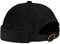XYIYI Herren Schwarz Dockermütze Brimless Hat Schädelkappe Arbeiter Matrosenmütze Gerollte Manschette Retro Beanie Mütze