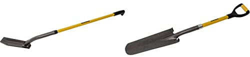 Roughneck ROU68214 Long Handled Trenching Shovel 1460mm/57½ & ROU68238 Drainage & Post Hole Shovel 1070mm/42, Black