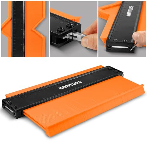 Eaxus® Calibro professionale per contorni con fermo – contorni duplicatore per trasferimento di gradienti – 27,6 x 13 x 1,8 cm