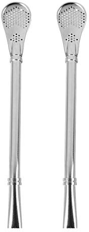 GRARRO Set Di 2 Pezzi ~ Acciaio Inox Yerba Mate Tè Bombilla Zucca Cannuccia Filtrata